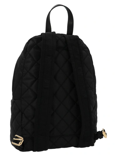 Shop Moschino Medium Logo Backpack In Black
