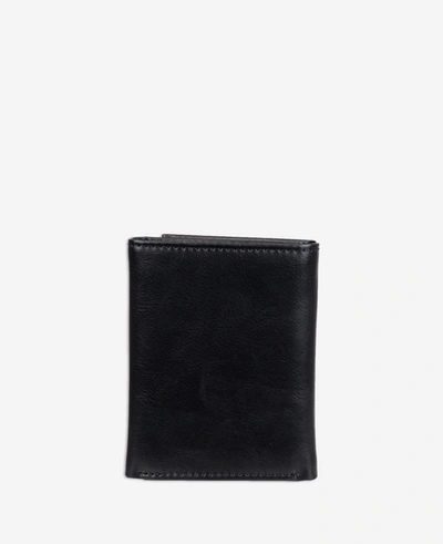 Reaction Kenneth Cole Eugene Techni-cole Trifold Wallet In Black