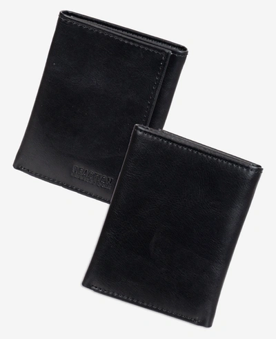 Reaction Kenneth Cole Eugene Techni-cole Trifold Wallet In Black