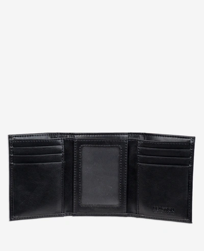 Reaction Kenneth Cole Eugene Techni-cole Trifold Wallet In Black