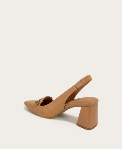 Gentle Souls Women's Dionne Pointed-toe Block-heel Slingback Pumps In Camel
