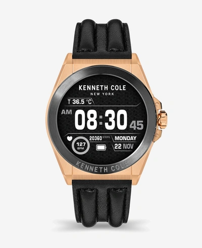 Shop Kenneth Cole The Wellness Smartwatch 2.0 With Interchangeable Band Set In Black