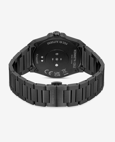 Shop Kenneth Cole The Wellness Smartwatch 2.0 With Gunmetal Stainless Steel Bracelet
