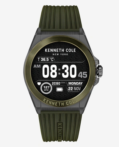 Shop Kenneth Cole The Wellness Smartwatch 2.0 With Interchangeable Band Set In Olive