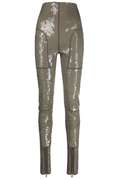 Shop Rick Owens 'dirt Waist' Sequined Denim Leggigns