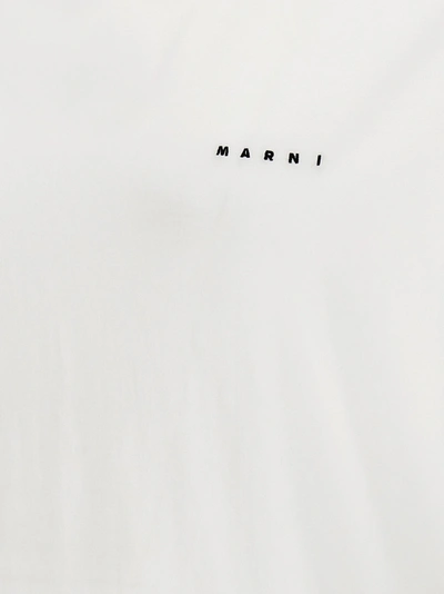 Shop Marni Logo Embroidery T-shirt White
