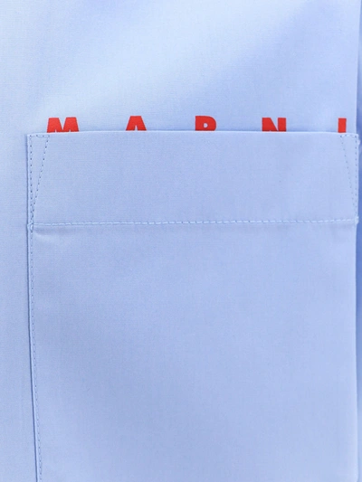 Shop Marni Organic Cotton Shirt With Logo Print