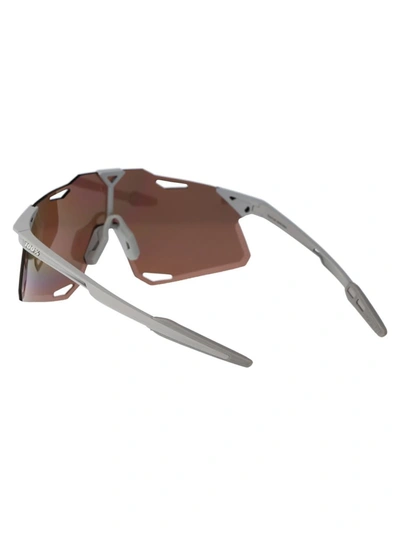 Shop 100% Sunglasses In Matte Stone Grey - Hiper Silver Mirror Lens