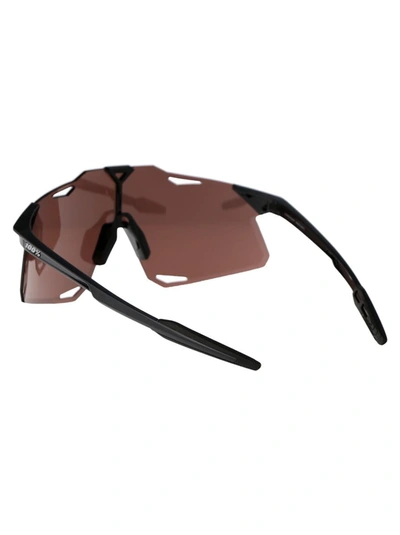 Shop 100% Sunglasses In Gloss Black - Hiper Silver Mirror Lens