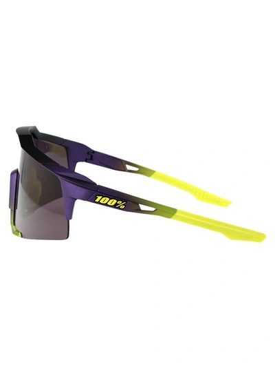 Shop 100% Sunglasses In Matte Metallic Digital Brights - Dark Purple Lens - Os
