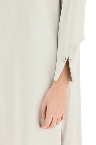 Shop Agnona Cady Caftan Dress In Beige