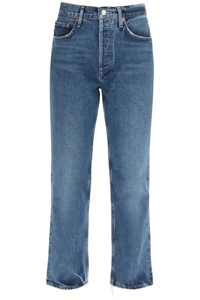 Shop Agolde Lana Crop Regular Jeans In Blue
