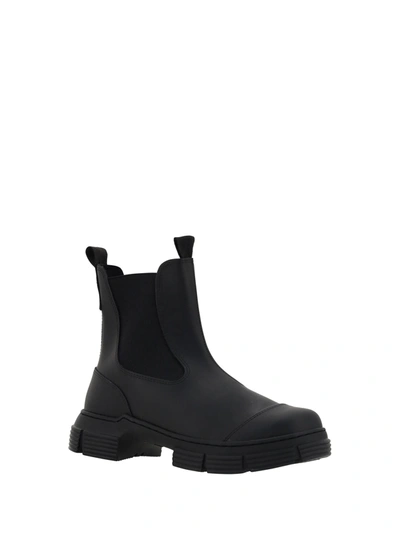 Shop Ganni Rubber City Ankle Boots