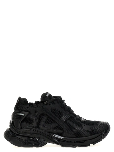 Shop Balenciaga Runner Sneakers Black