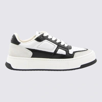 Shop Ami Alexandre Mattiussi Ami Paris Black And White Leather Arcade Sneakers
