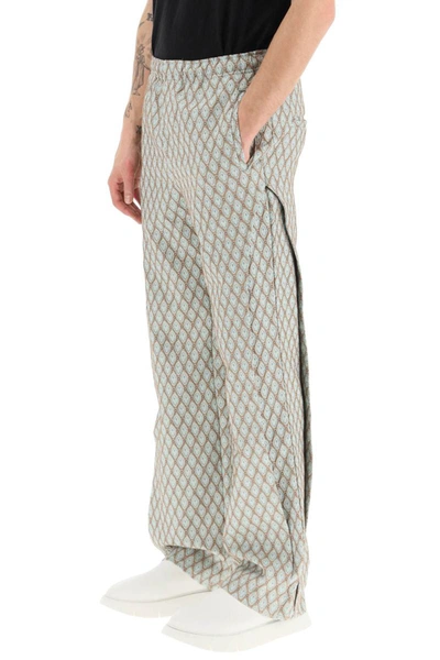 Shop Andersson Bell Geometric Jacquard Pants With Side Opening In Multicolor