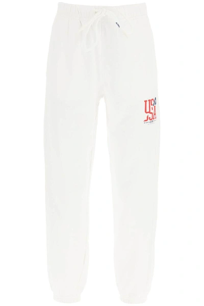 Shop Autry Printed Sweatpants In White