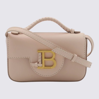 Balmain Pink Mini B-buzz Bag In Nude