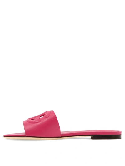 Shop Dolce & Gabbana "dg" Sandals In Pink
