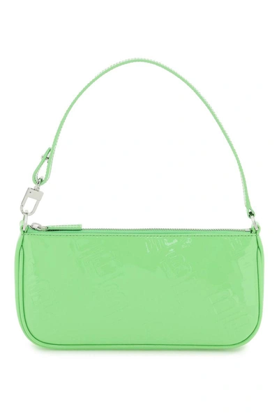 Shop By Far Patent Leather 'rachel' Bag In Green