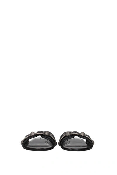 Shop Balenciaga Slippers And Clogs Leather Black