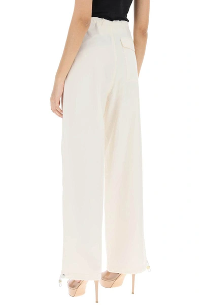 Shop Dion Lee Parachute Pants In White