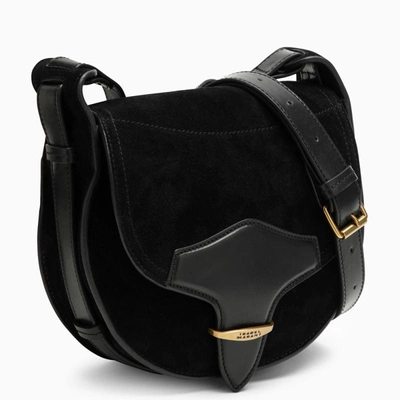Shop Isabel Marant Botsy Small Suede Shoulder Bag In Black