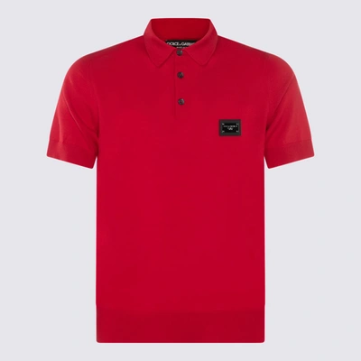 Shop Dolce & Gabbana Red Cotton Essentials Polo Shirt In Vino