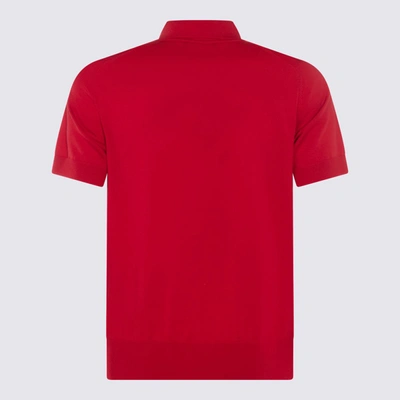 Shop Dolce & Gabbana Red Cotton Essentials Polo Shirt In Vino