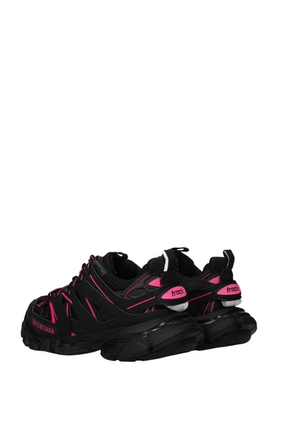Shop Balenciaga Sneakers Track Polyurethane Black Fluo Pink