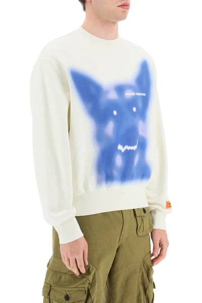 Shop Heron Preston 'beware Of Dog' Sweatshirt In White