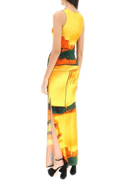 Shop Louisa Ballou Stretch Jersey Sheath Dress In Multicolor