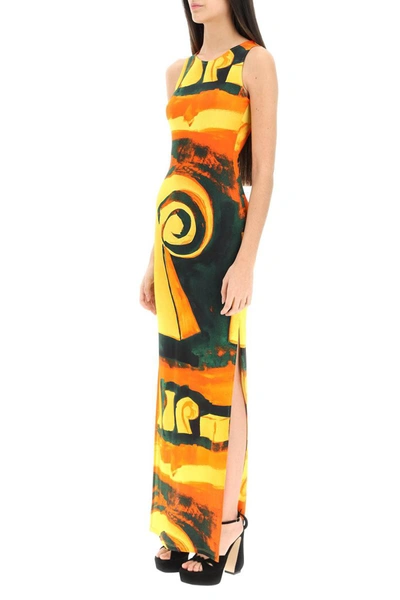 Shop Louisa Ballou Stretch Jersey Sheath Dress In Multicolor