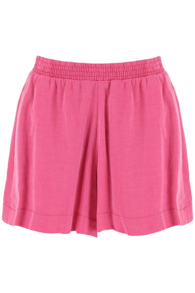 Shop Mvp Wardrobe Shorts With Elasticated Waistband In Fuchsia