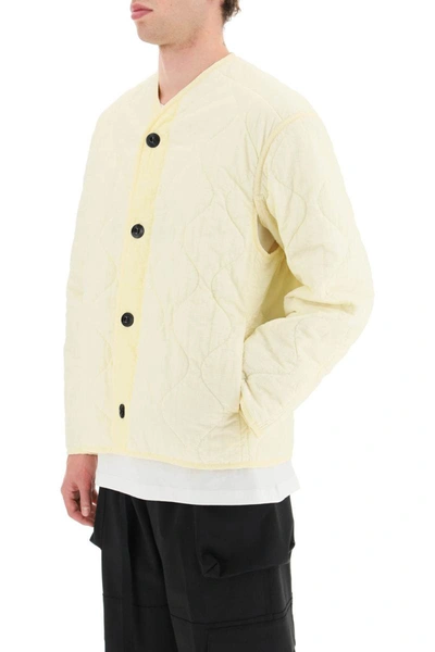 Shop Oamc 'combat Liner' Quilted Ripstop Jacket In White