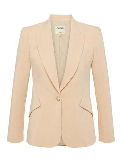 Shop L Agence Chamberlain Blazer In Toasted Almond
