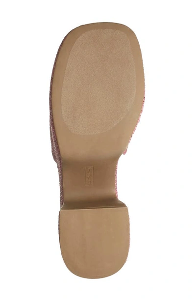 Steve Madden Reign Platform Mule In Pink Raffia