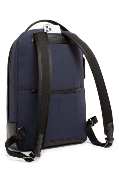 Shop Tumi Harrison Brander Backpack In Navy Liquid Embroidery