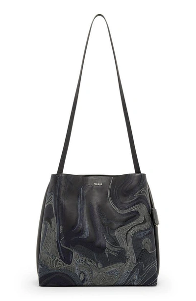 Shop Tumi Georgica Jodys Tote Bag In Black Liquid Embroidery