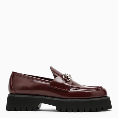Shop Gucci Women Bourdeaux Moccasin With Horsebit In Red