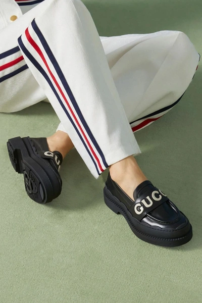 Shop Gucci Women Ornella' Loafers In Black