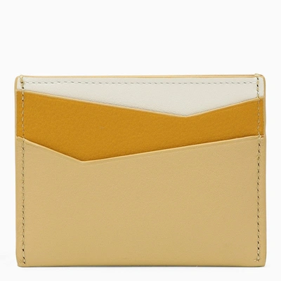 Shop Loewe Puzzle Card Holder In Calfskin Leather Women In Yellow