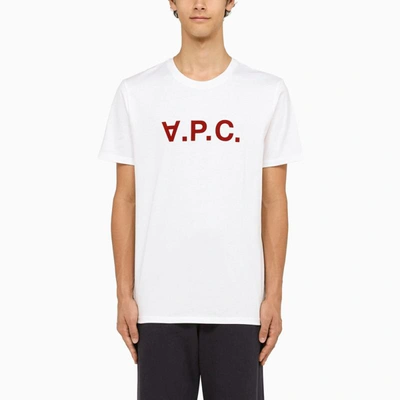 Shop Apc A.p.c. Logoed Crewneck T-shirt In White