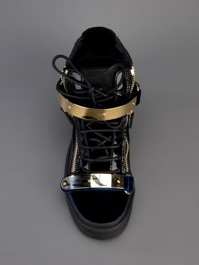 Shop Giuseppe Zanotti Zip Detail Hi-top Sneaker