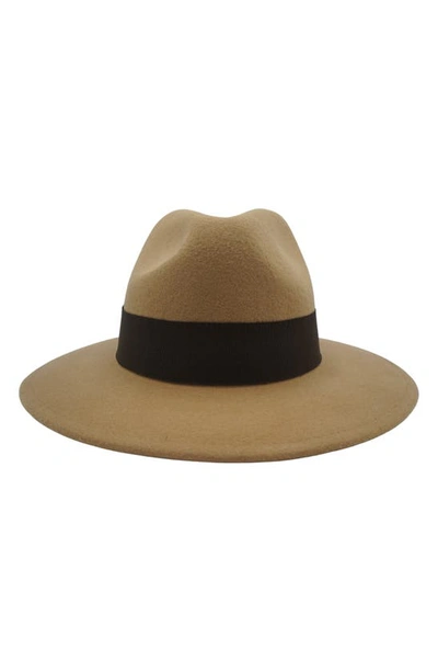 Shop Modern Monarchie Brown Wool Felted Fedora