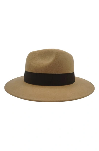 Modern Monarchie Brown Wool Felted Fedora In Brown
