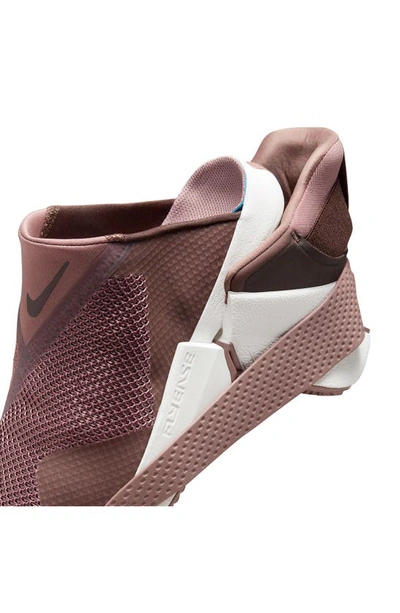 Shop Nike Go Flyease Slip-on Sneaker In Smokey Mauve/ Brown/ White