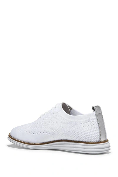 Cole Haan Knit Original Grand Wing Tip Sneaker In Op Wht Knt