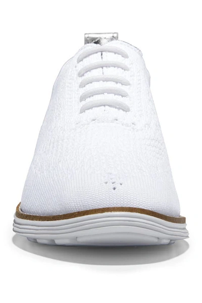 Cole Haan Knit Original Grand Wing Tip Sneaker In Op Wht Knt