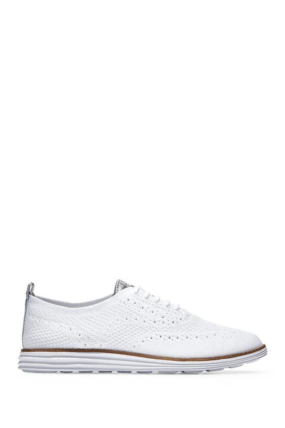 Cole Haan Knit Original Grand Wing Tip Sneaker In Op Wht Knt